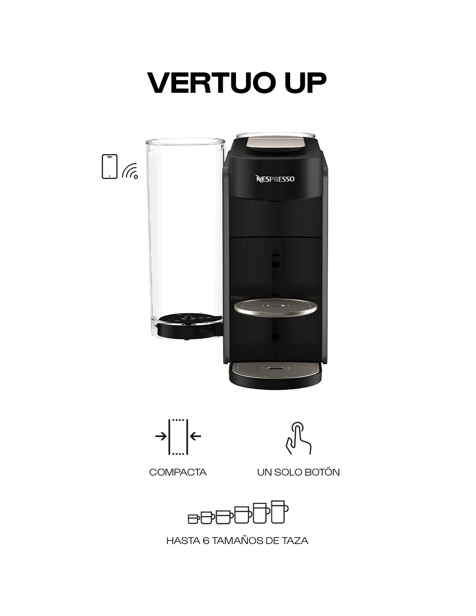 Combo cafetera y aeroccino nespresso vertuo md1